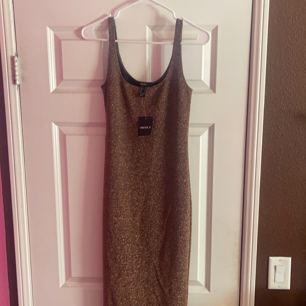Brand new sparkly rose gold dress